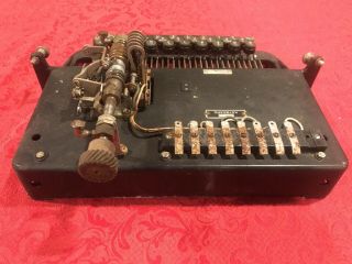 VERY RARE Vintage Teletype Corp Model 15 Keyboard WW2,  15E37,  Steampunk 7