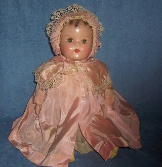 Antique Vintage MADAME ALEXANDER Baby Doll Composition Dress Tag Coat 2