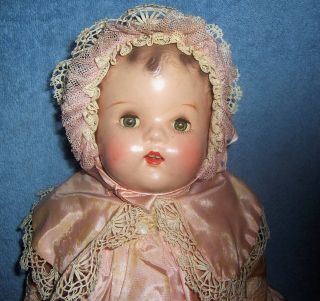 Antique Vintage MADAME ALEXANDER Baby Doll Composition Dress Tag Coat 5
