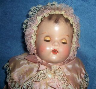 Antique Vintage MADAME ALEXANDER Baby Doll Composition Dress Tag Coat 6