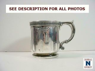 Noblespirit Antique Sterling Silver Monogrammed Mug