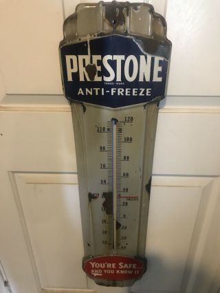 Prestone Antifreeze Vintage Thermometer