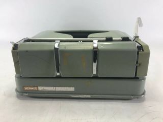 Vintage Hermes 3000 Portable Typewriter,  & Case Seafoam Green - - ALL KEYS WORK 7