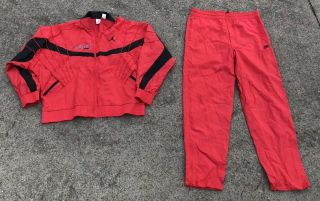 Rare Men’s 1980s Nike Air Jordan Flight Track Suit Cincinnati Bearcats Bred Sz L
