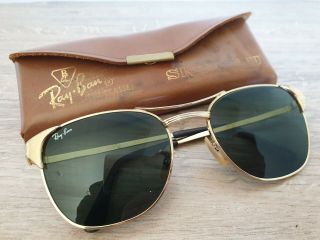 Vintage B&L RAY - BAN USA SIGNET Sunglasses by Bausch and Lomb w/Case 4