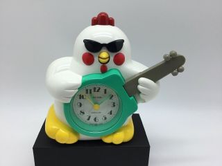 Rhythm Japan Vintage Rock N Roll Chicken Alarm Clock Hey Baby Wake Up