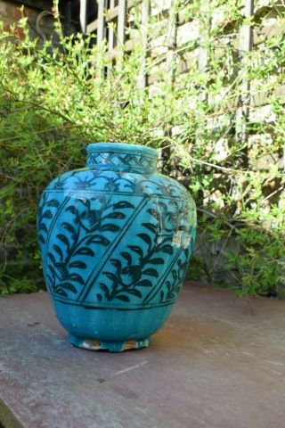 Turquoise Persian Ceramic Vase 3