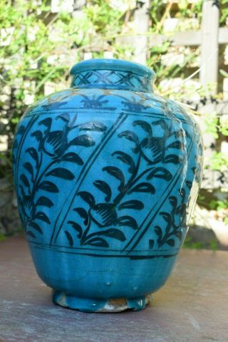 Turquoise Persian Ceramic Vase 4