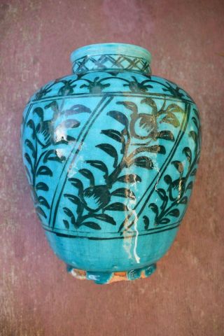 Turquoise Persian Ceramic Vase 8