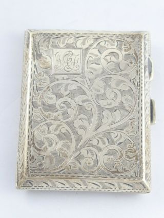 Lovely Vintage Solid Sterling Silver Cigarette Case Frederick Field 1925 74 G