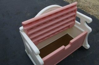 Vintage Victorian Little Tikes Toy Box Bench 1992 Pink Doll Bench Local Pick Up 2