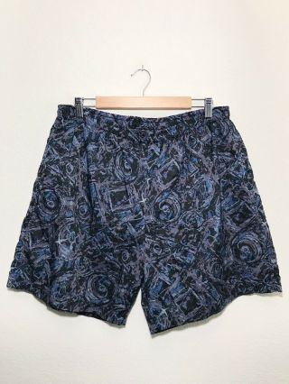 Vintage Nike Acg Mens Swim Trunk Shorts 90s Pattern Size Xl Rare