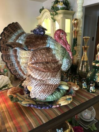 Vintage Fitz & Floyd Thanksgiving Turkey Soup Tureen 11