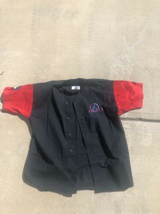 Vintage Nike 90s Air Jordan Baseball Button Up Black Jersey Large T Shirt