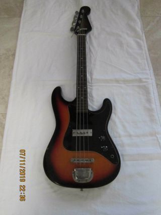 Vintage Teisco Bass Guitar Short Scale Made In Japan
