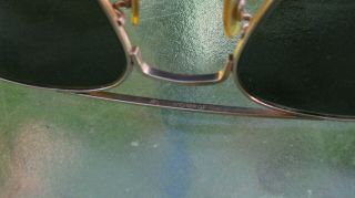 Vtg 1960s AMERICAN OPTICAL Pilot 1/10 12K GF Gold Filled 5 1/2 Sunglasses 4