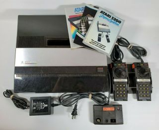 Vintage Atari 5200 4 - Port With 2 Controllers And Cords Cleaned &