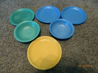 Vintage Catalina Island Pottery - 2 Bowls 5 " - 4 Desert Plates - 6 "