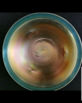 Signed L.  C.  Tiffany Favrile Art Glass Bowl,  Euc Vintage