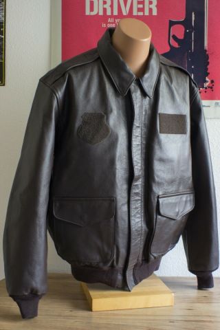 Vintage Nwot Usaf Avirex Dscp A - 2 Leather Jacket Sz 46l