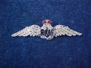 Orig Ww2 " Rcaf " Sweet Heart Pilots Wing Royal Canadian Air Force With Stones