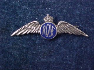 Orig Ww2 " Rcaf " Sweet Heart Pilots Wing Sterling " W " Royal Canadian Air Force