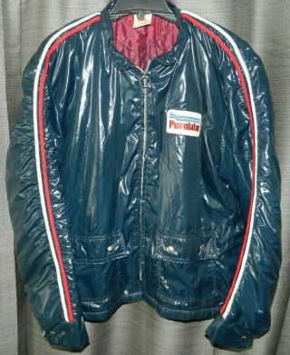 Vintage Rare 70s 21 David Pearson Purolator Full Zip Racing Jacket Mens Size Xl