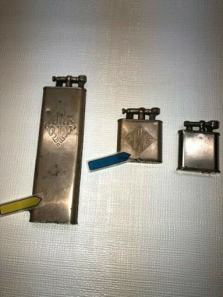 Vintage DUNHILL Lift Arm Cigarette Lighters (2 units) and one unknown lighter 6