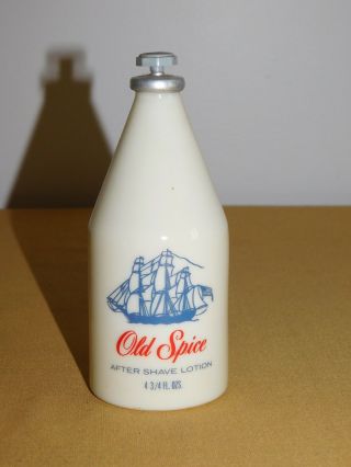 Vintage Shaving 5 1/2 " High Glass Sailing Ship Old Spice Bottle Empty