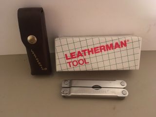 Nos 1985 Vintage Leatherman Multi - Tool W/ Brown Leather Sheath