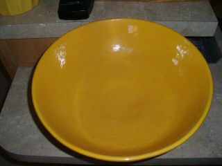 Vintage Bauer Pottery Ringware Chinese Yellow Pedestal Bowl Restored 5 - Day 2