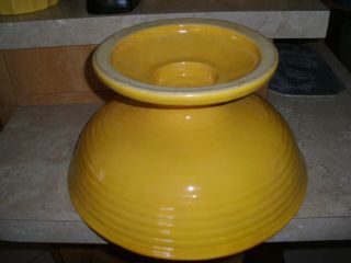 Vintage Bauer Pottery Ringware Chinese Yellow Pedestal Bowl Restored 5 - Day 3