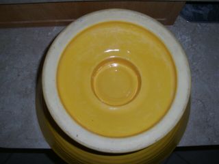 Vintage Bauer Pottery Ringware Chinese Yellow Pedestal Bowl Restored 5 - Day 4