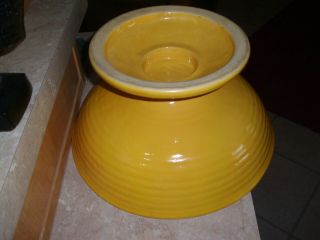Vintage Bauer Pottery Ringware Chinese Yellow Pedestal Bowl Restored 5 - Day 5
