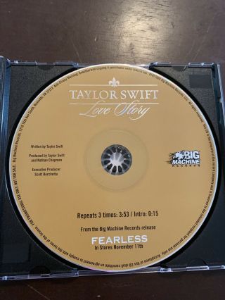 VERY RARE Taylor Swift Love Story Single CD Promo 6