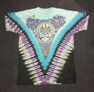 Vintage Grateful Dead 1990 - 1991 Years Eve Tie Dye T Shirt Gdm Mens Xl Rare