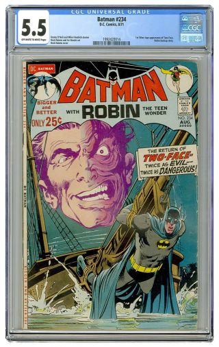 Batman 234 Cgc 5.  5 Vintage Dc Detective Comic Key 1st Silver Age Two - Face