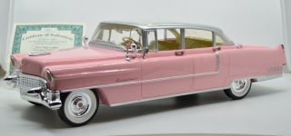 Vintage 1:12 - Scale Elvis Presley 1955 Pink Cadillac Sculpture Bradford Exchange