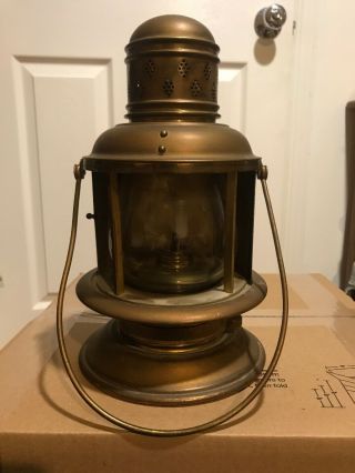 Rare Brass S.  M.  Aikman Light House Coast Guard Navy Lamp Lantern Not Dietz Sgl