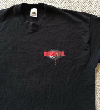 Vintage Resident Evil Capcom Men ' s XL Black 90s Video Game Promo T Shirt 3