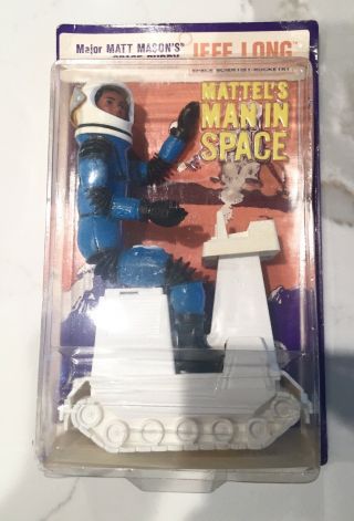 1969 Mattel Major Matt Mason Jeff Long On Card Vintage Space Spaceship