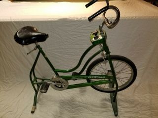 Schwinn Vintage Exerciser Stationary Bicycle Campus Green Circa 1969