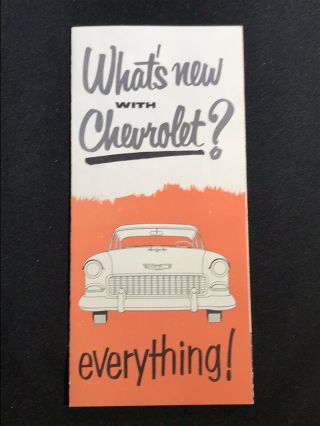 Vtg 1950 ' s Chevrolet Chevy Car Dealer Advertising Sales Brochure Fold Out 2