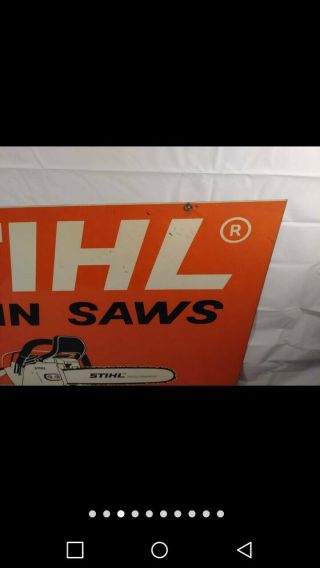 Vintage 80s Industrial Stihl Chain Saws Sales and Service Store Display. 3