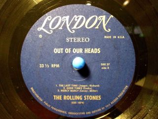 Rolling Stones London SBG 37 Out Of Our Heads Mega - rare Jukebox 33 1/3 EP 2