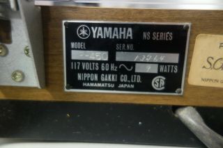 Vintage Yamaha Model YP - 450 Turntable Belt - Drive Record Player 2 - Speed 7
