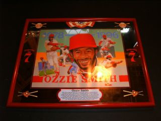 Vintage 2001 20 " X 16 " Seagrams 7 Promo Ozzie Smith Baseball Mirror Display