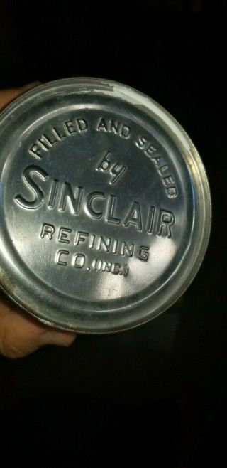 Sinclair dino oil can rare vintage 5
