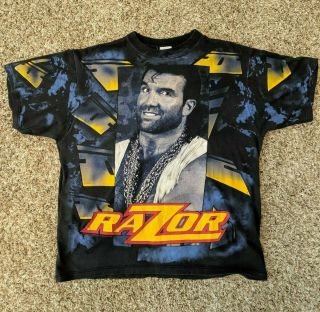 Vintage Wwf Razor Ramon Shirt All Over Print Wwe T - Shirt Scott Hall One Size