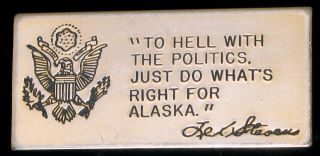 Rare United States Senate Cufflinks From Ted Stevens Senator Political Alaska